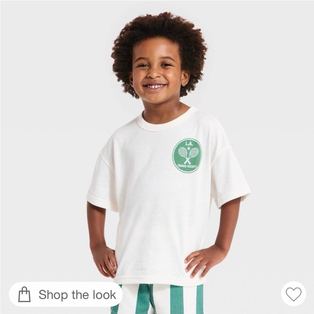 Kids Green and White tennis set - Picture 3 of 4